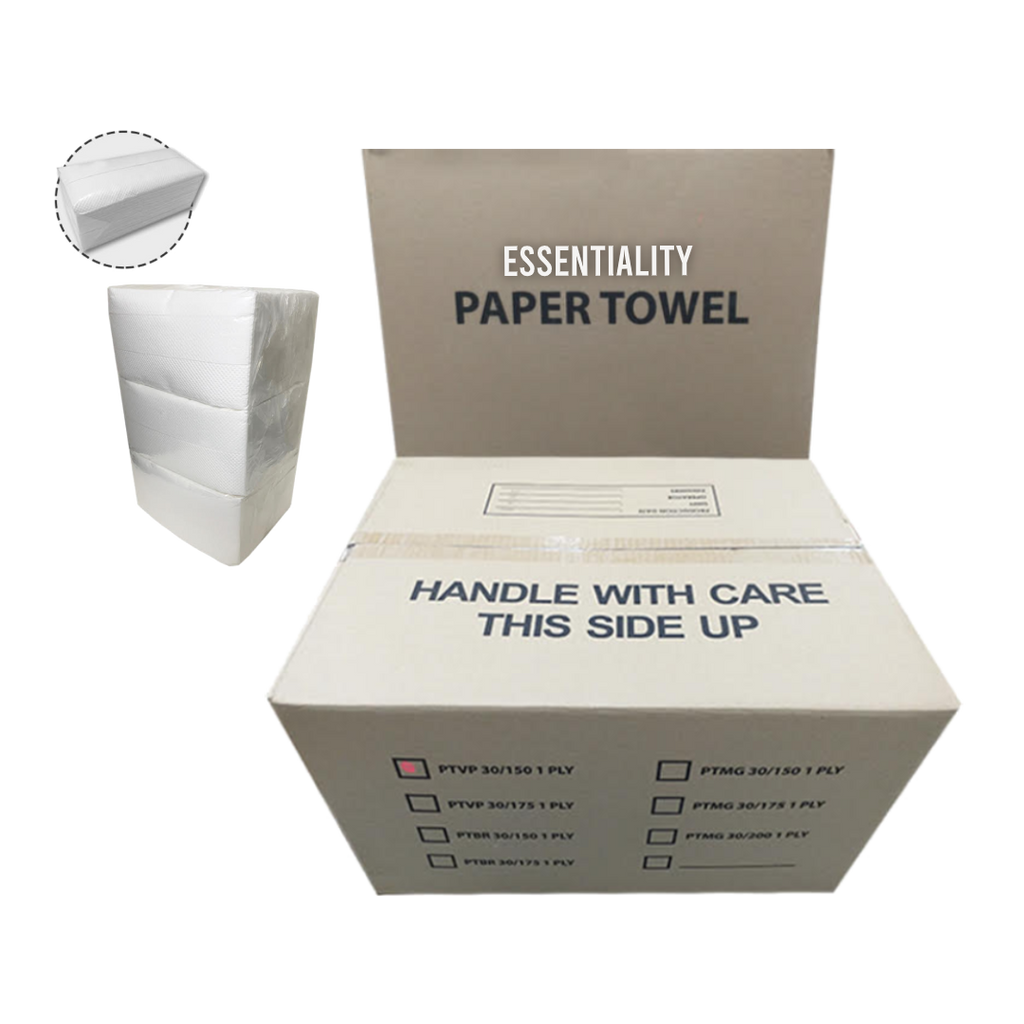 Paper Towel 1 Ply 150 Pulls x 30 Packs (Virgin Pulp)